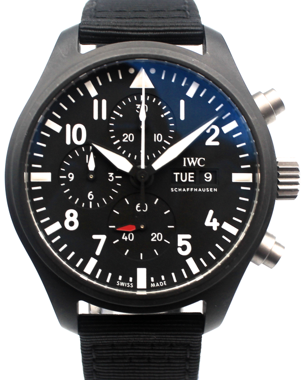 2022 IWC Schaffhausen Pilot "Top Gun" 44.5MM Black Dial Textile Strap (IW389101)