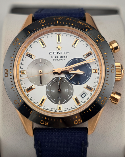 Zenith Chronomaster Sport 41MM Silver Dial Textile Strap (18.3100.3600/69.C920)