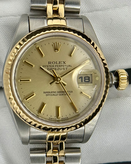 Rolex Lady-Datejust 26MM Champagne Dial Two-Tone Jubilee Bracelet (69173)