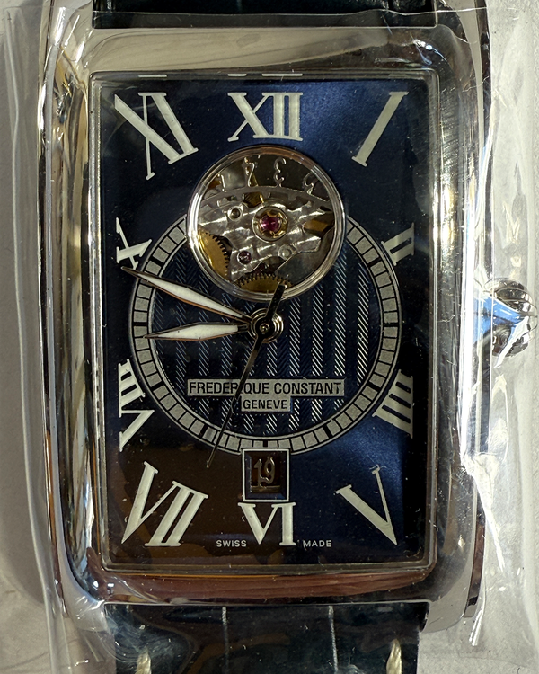 No Reserve - 2024 Frederique Constant Classics 47MM Blue Dial Leather Strap (FC-315DNS4C26)