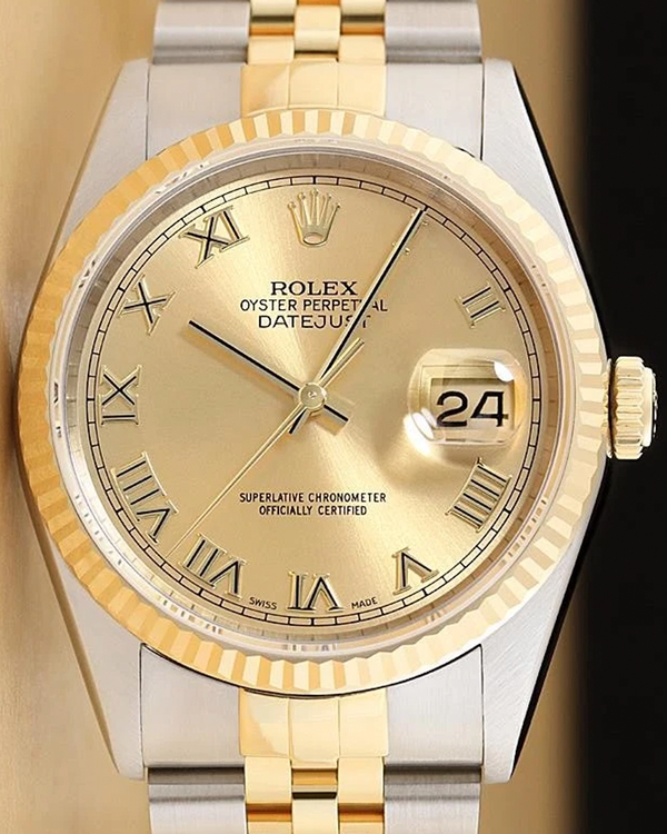 Rolex Datejust 36MM Champagne Dial Two-Tone Jubilee Bracelet (16233)