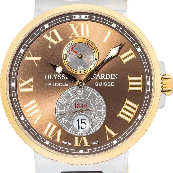 Ulysse Nardin Marine Chronometer 43MM Brown Dial Rubber Strap (265-67)