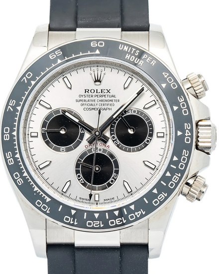 Rolex Cosmograph Daytona "Ghost" 40MM Silver Dial Oysterflex Strap (126519)