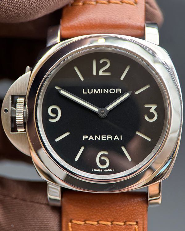 2011 Panerai Luminor Base Destro 44MM Black Dial Leather Strap (PAM00219)