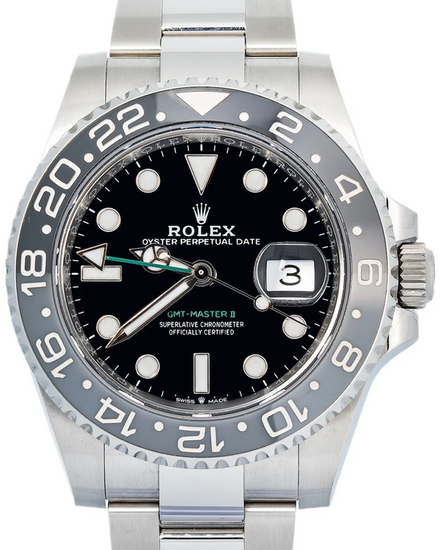 2025 Rolex GMT-Master II "Bruce Wayne" 40MM Black Dial Oyster Bracelet (126710GRNR)