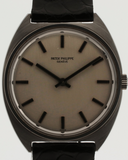 Patek Philippe Calatrava 35MM Silver Dial Leather Strap (3574)