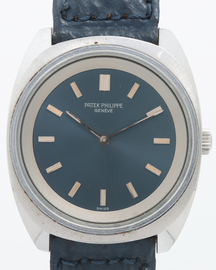 Patek Philippe Calatrava 33MM Blue Dial Aftermarket Leather Strap (3579/1)