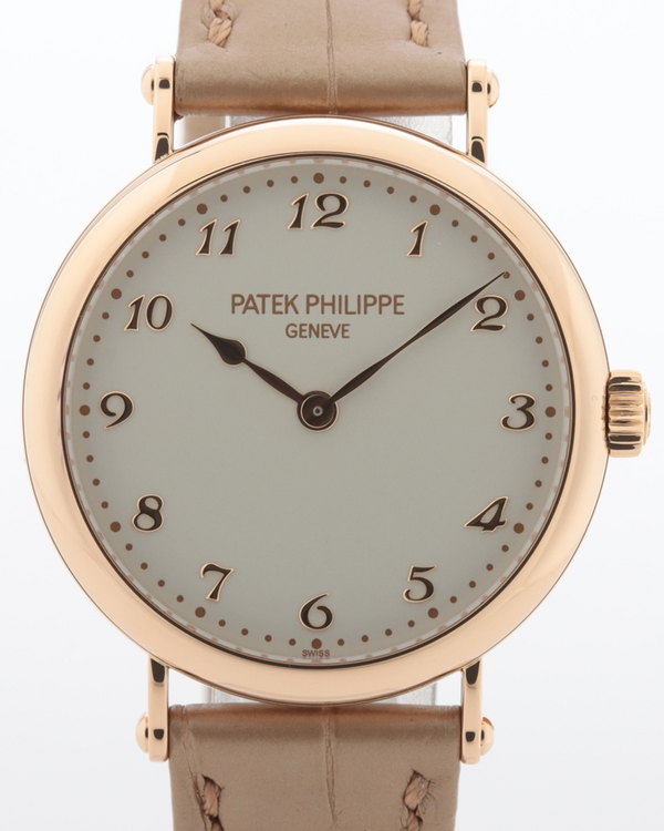 2022 Patek Philippe Calatrava 34.6MM Silver Dial Leather Strap (7200R)
