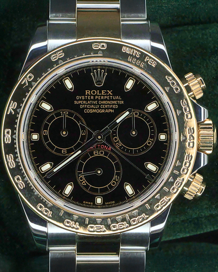 Rolex Cosmograph Daytona 40MM Black Dial Two-Tone Oyster Bracelet (116503)