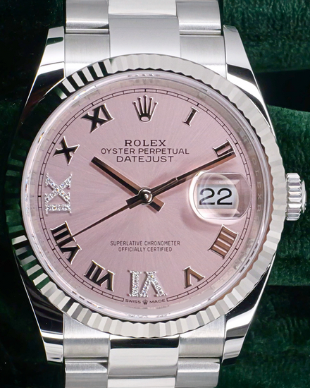 2025 Rolex Datejust 36MM Pink Dial Oyster Bracelet (126234)
