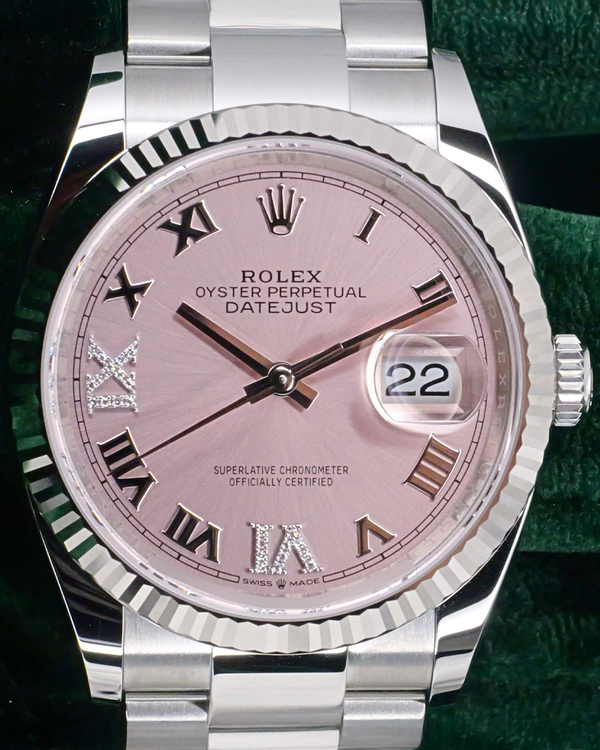 Rolex Datejust 36MM Pink Dial Oyster Bracelet (126234)