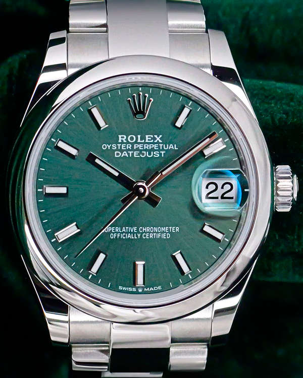 2025 Rolex Datejust 31MM Green Dial Oyster Bracelet (278240)
