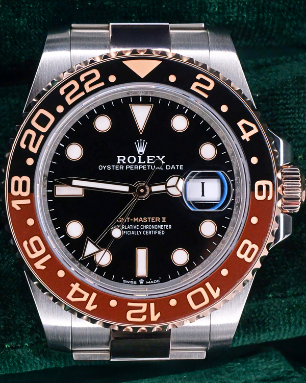 2024 Rolex GMT-Master II "Rootbeer" 40MM Black Dial Two-Tone Oyster Bracelet (126711CHNR)