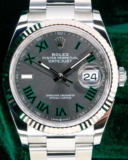 2025 Rolex Datejust "Wimbledon" 36MM Slate Dial Oyster Bracelet (126234)