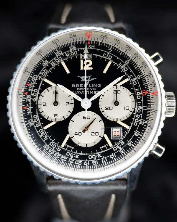 1972 Breitling Navitimer "Twin Jets" 41MM Black Dial Leather Strap (7806)