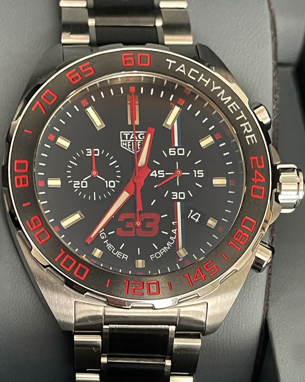 Tag Heuer Formula 1 "Max Verstappen" L.E. 43MM Quartz Black Dial Steel Bracelet (CAZ101U.BA0843)