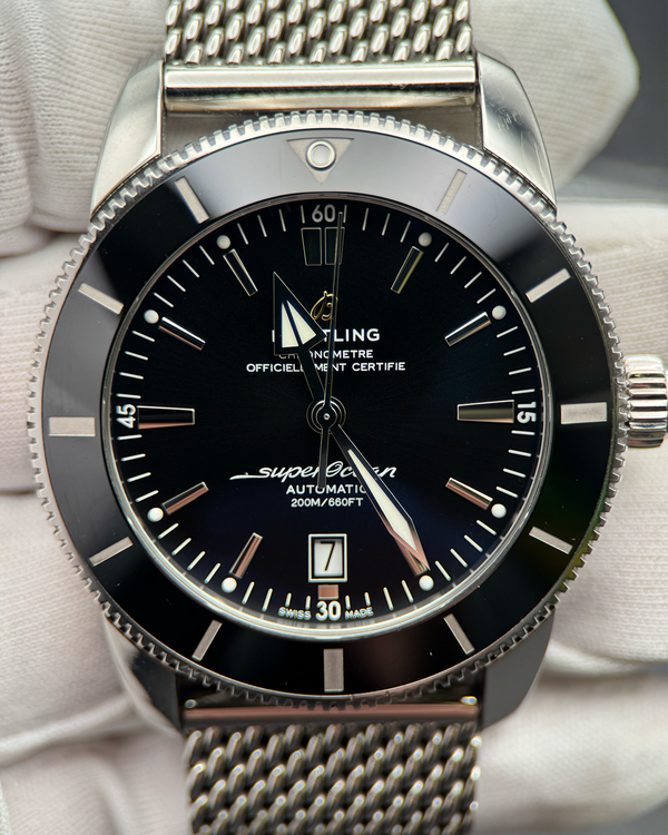 2022 Breitling Superocean Heritage II 46MM Black Dial Steel Bracelet (AB2020)
