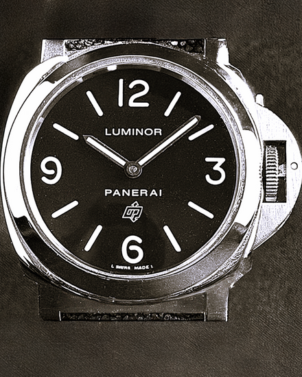 2016 Panerai Luminor Base Logo 44MM Black Dial Aftermarket Leather Strap (PAM00000)