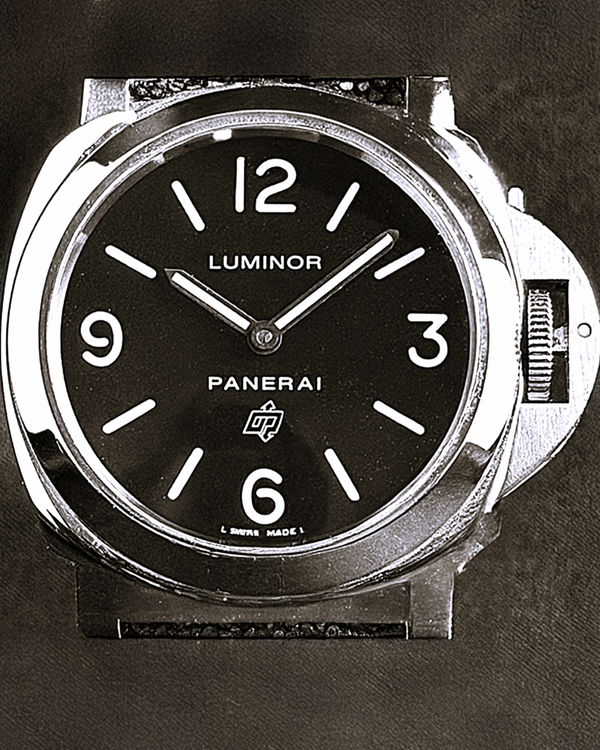 2016 Panerai Luminor Base Logo 44MM Black Dial Leather Strap (PAM00000)