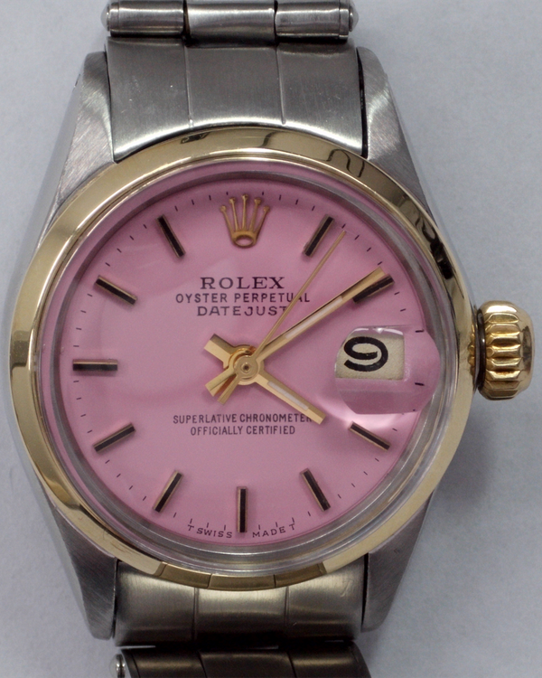 Rolex Lady-Datejust 26MM Aftermarket Pink Dial Oyster Bracelet (6517)