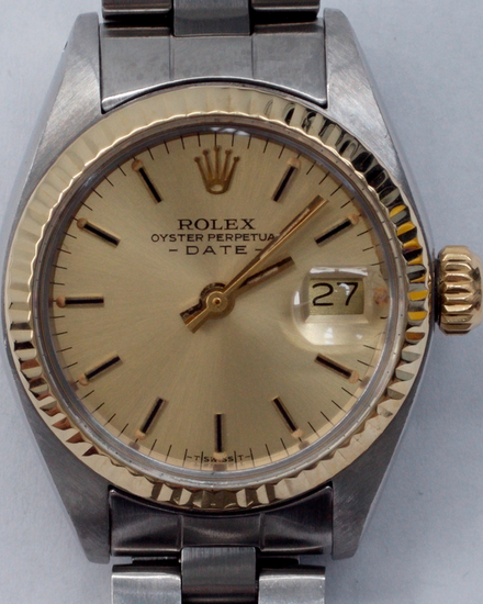 1977 Rolex Lady-Datejust 26MM Champagne Dial Oyster Bracelet (6917)