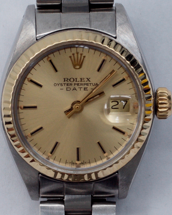 1977 Rolex Lady-Datejust 26MM Champagne Dial Oyster Bracelet (6917)