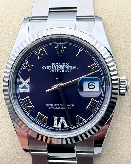 2025 Rolex Datejust 36MM Aubergine Dial Oyster Bracelet (126234)