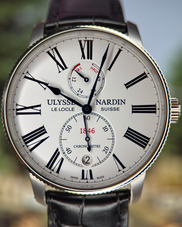 2025 Ulysse Nardin Marine 42MM White Dial Leather Strap (1183-310/40)