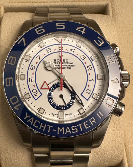 2022 Rolex Yacht-Master II 44MM White Dial Oyster Bracelet (116680)