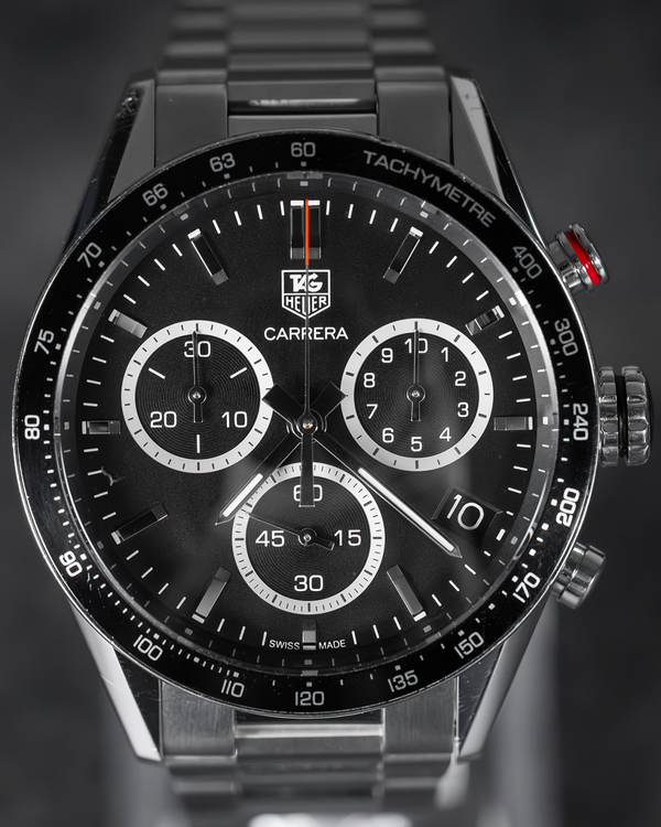 2015 Tag Heuer Carrera Chronograph 43MM Black Dial Rubber Strap (CV1A10.BA0799)