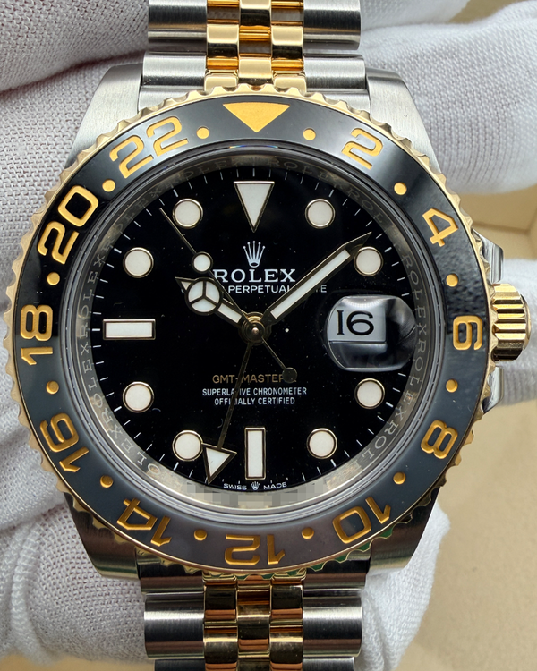 2024 Rolex GMT-Master II "Bumblebee" 40MM Black Dial Two-Tone Jubilee Bracelet (126713GRNR)