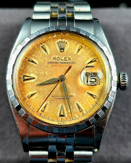 1954 Rare Rolex Datejust 36MM Tropical Patina Dial Jubilee Bracelet (6305)