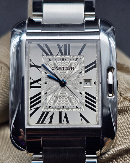 Cartier Tank Anglaise 29.8MM Silver Dial Steel Bracelet (W5310009)