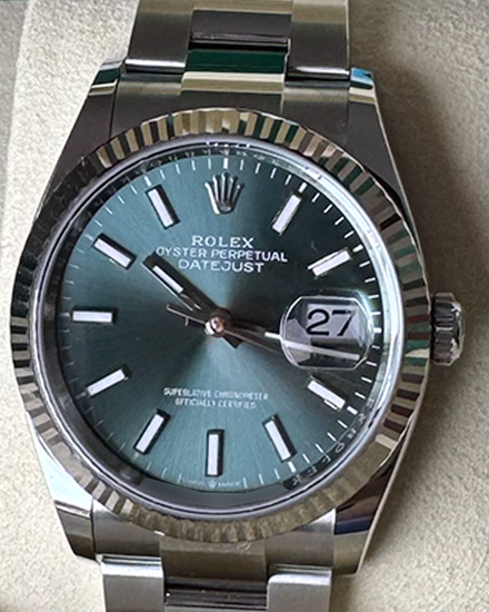 2025 Rolex Datejust 36MM Green Dial Oyster Bracelet (126234)