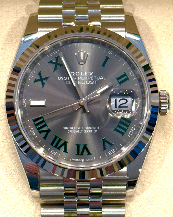 2024 Rolex Datejust "Wimbledon" 36MM Slate Dial Jubilee Bracelet (126234)