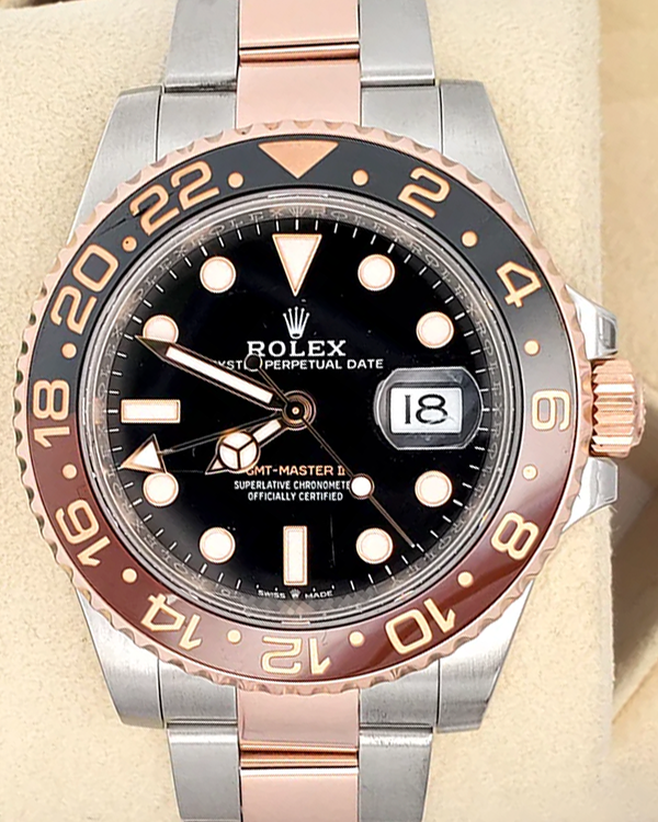 2023 Rolex GMT-Master II "Rootbeer" 40MM Black Dial Two-Tone Oyster Bracelet (126715CHNR)