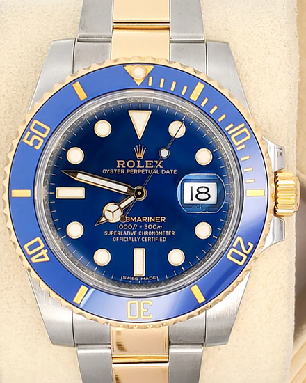 2018 Rolex Submariner Date "Bluesy" 40MM Blue Dial Two-Tone Oyster Bracelet (116613LB)