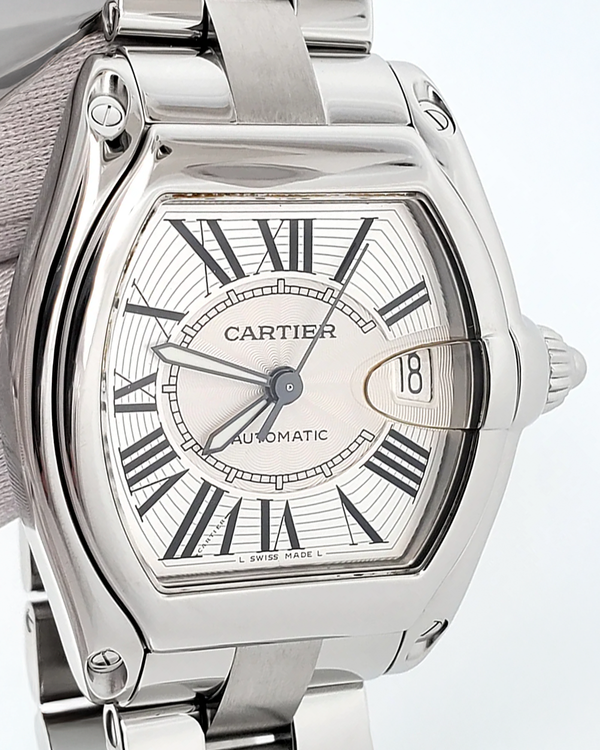 Cartier Roadster 37MM Silver Dial Steel Bracelet (W62025V3)
