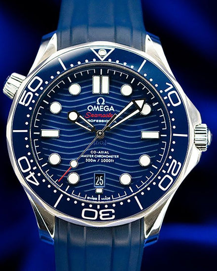2019 Omega Seamaster Diver 300M 42MM Blue Dial Rubber Strap (210.32.42.20.03.001)