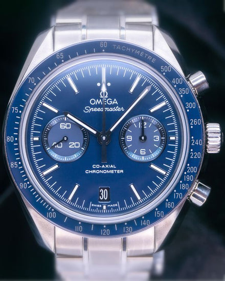 2018 Omega Speedmaster Two Counters 44.25MM Blue Dial Titanium Bracelet (311.90.44.51.03.001)