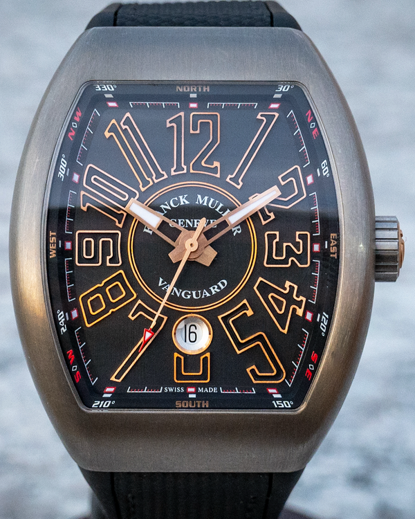 2019 Franck Muller Vanguard 44MM Black Dial Rubber Strap (V45 SC BR TT 5NB)