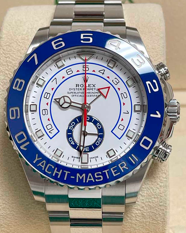 2022 Rolex Yacht-Master II 44MM White Dial Oyster Bracelet (116680)