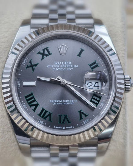 2023 Rolex Datejust "Wimbledon" 41MM Slate Dial Jubilee Bracelet (126334)