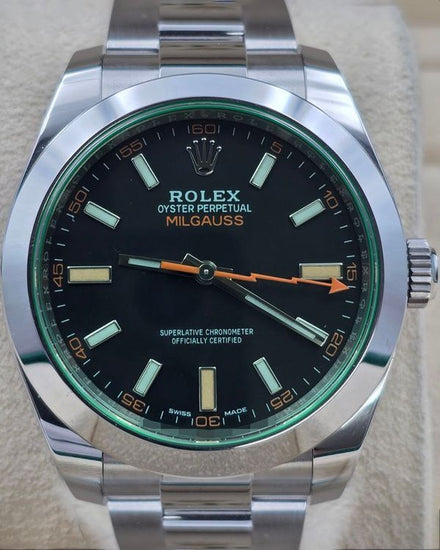 2022 Rolex Milgauss 40MM Black Dial Oyster Bracelet (116400GV)