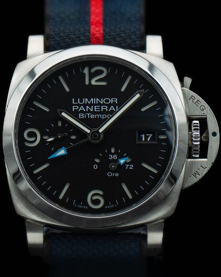 2024 Panerai Luminor Power Reserve BiTempo 44MM Black Dial Rubber Strap (PAM01360)