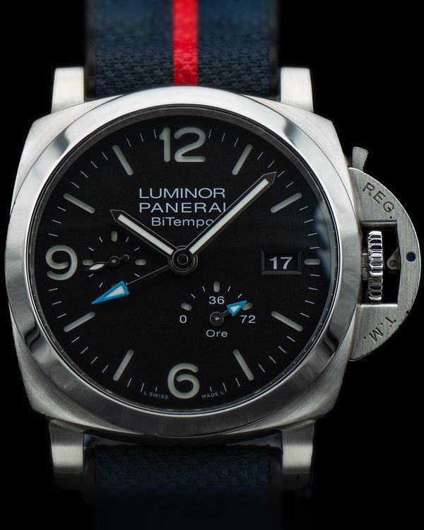 2024 Panerai Luminor Power Reserve BiTempo 44MM Black Dial Rubber Strap (PAM01360)
