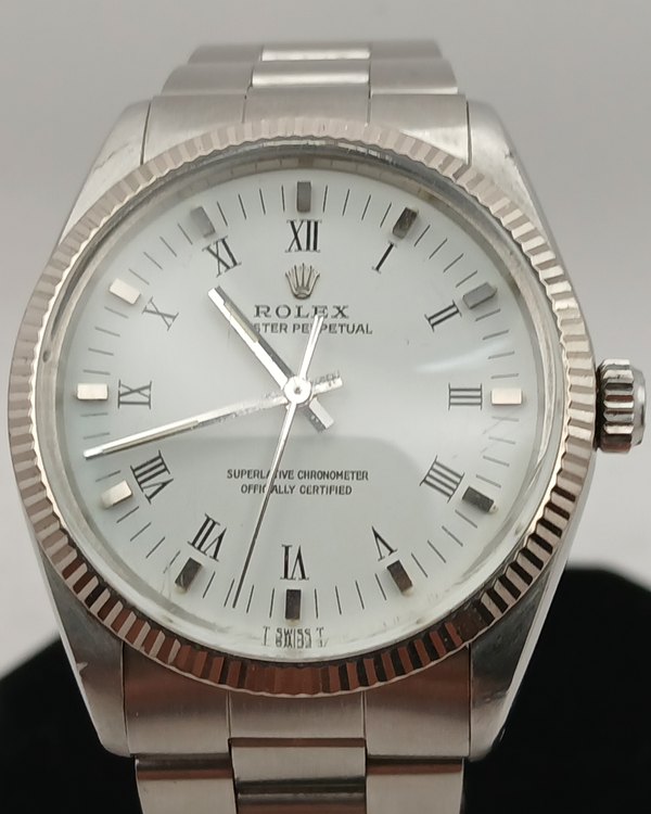1989 Rolex Oyster Perpetual 34MM White Dial Oyster Bracelet (1005)