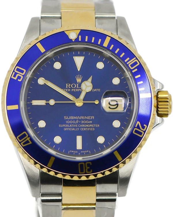 2005 Rolex Submariner Date "Bluesy" 40MM Blue Dial Two-Tone Oyster Bracelet (16613)