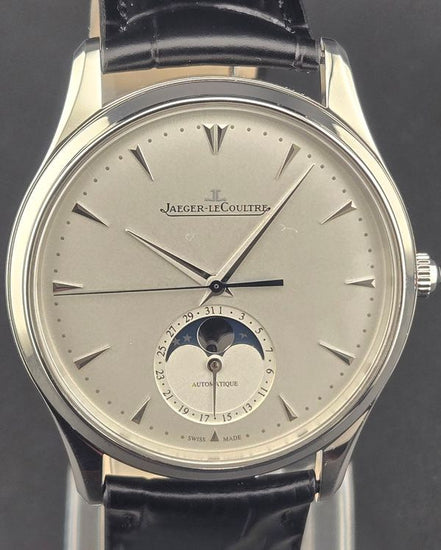 2020 Jaeger-LeCoultre Master Ultra Thin Moon 39MM Silver Dial Leather Strap (Q1368420)