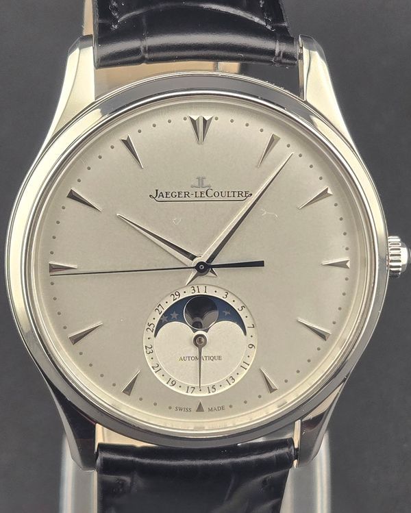 2020 Jaeger-LeCoultre Master Ultra Thin Moon 39MM Silver Dial Leather Strap (Q1368420)